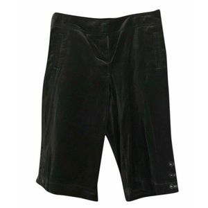 Ann Taylor LOFT Black Velvet Cropped Pants Size 8